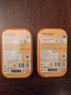 One Piece Card Game Tin Pack Set Vol. 2 Lot of 2 Sealed Mini Tins Promo Included - Image 2