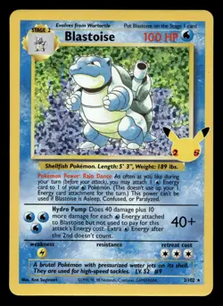 Blastoise 2/102 Classic Collection Celebrations: Classic Collection Pokemon - Image 1