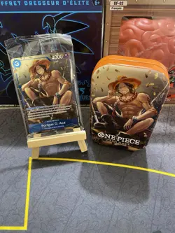 🇫🇷One Piece Carte Promo Ace P-074 Scelle + Mini-Tin Pack Set TS-02 Vol.2 Vide2 - Image 1