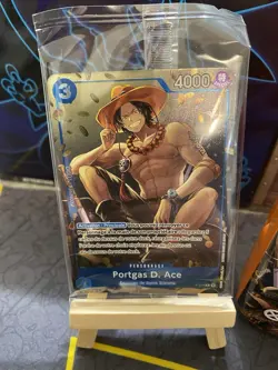 🇫🇷One Piece Carte Promo Ace P-074 Scelle + Mini-Tin Pack Set TS-02 Vol.2 Vide2 - Image 2
