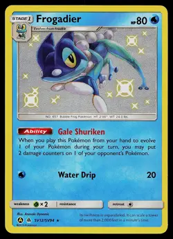 Pokemon Card - Frogadier Hidden Fates SV12/SV94 Shiny Holo Rare - Image 1