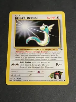 Pokemon Gym Heroes Card 42/132 Erika's Dratini - Image 1