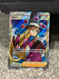 Pokemon Chilling Reign Trainer Avery Saverio Full Art English 187/198 NM - Image 1