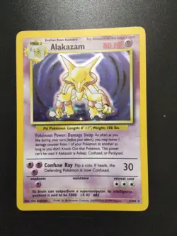 Alakazam Holo Pokemon TCG Base Set 1999 Rare Card 1/102 Ungraded LP+ NM - Image 1