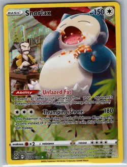 Snorlax TG10/TG30 SWSH11: Lost Origin Trainer Gallery - Pokemon Card - NM - Image 1