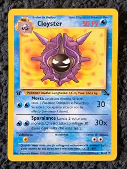 Pokemon card Cloyster 32/62 Fossil ITA 1st edition prima edizione italiana NM - Image 1