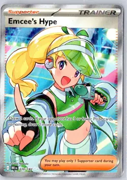 Emcee's Hype 220/182 Ultra Rare Pokemon TCG Destined Rivals NM - Image 1