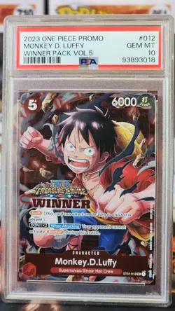 Monkey D. Luffy ST01-012 SR - Winner Pack Vol. 5 - One Piece Eng PSA 10 - Image 1
