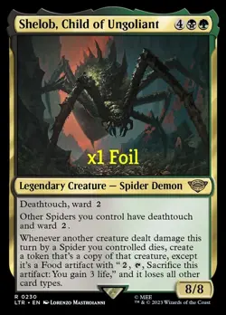 MTG Foil LOTR: Tales of Middle-earth LTR Shelob, Child of Ungoliant MINT - Image 1
