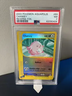 2003 POKEMON AQUAPOLIS #69 CHANSEY - REVERSE HOLO PSA 7 - Image 2