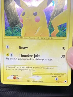 Pikachu 112/111 + Holo Bleed Rising Rivals Secret Rare Holo Pokemon TCG Lp+ - Image 2