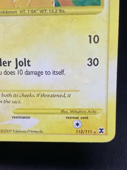 Pikachu 112/111 + Holo Bleed Rising Rivals Secret Rare Holo Pokemon TCG Lp+ - Image 5