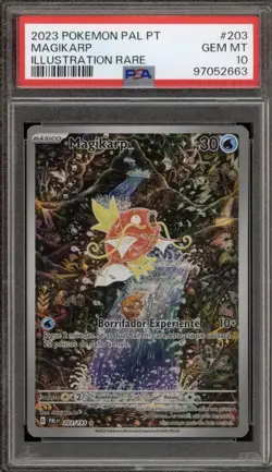 2023 POKEMON PORTUGUESE PAL PT-PALDEA EVOLVED ILLUSTRATION RARE MAGIKARP PSA 10 - Image 1