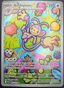 NM + Ambipom 107/94 Phantasmal Flames Full Illustration Rare Holo - Pokemon TGC - Image 2