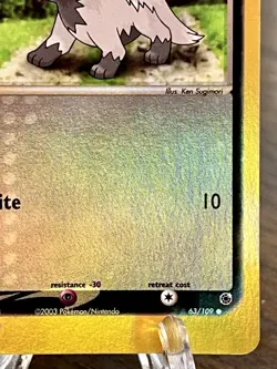 Poochyena 63/109 Ex Ruby and Sapphire Reverse Holo Pokemon TCG LP - Image 5