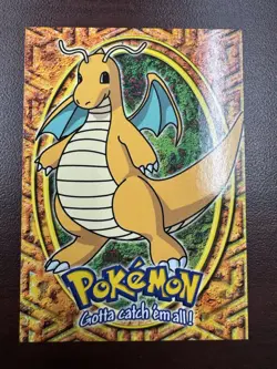 Pokemon Topps TV Animation Edition Dragonite Card E12 Of E12 Blue Logo - Image 1