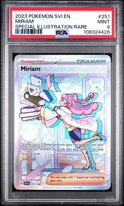 Pokemon TCG Miriam 251/198 Scarlet & Violet Base Set Special Illustration PSA 9 - Image 1