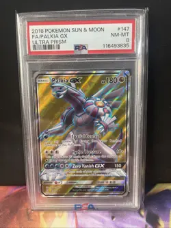Pokemon Palkia GX 147/156 Sun and Moon Ultra Prism Rainbow Rare 2018 - Image 1