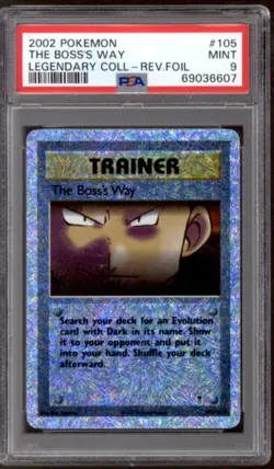 Pokemon Legendary Collection Reverse Holo Foil The Boss's Way 105/110 PSA 9 - Image 1