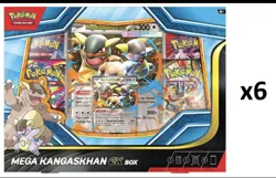 Pokemon TCG Mega Kangaskhan ex COLLECTION BOX CASE Factory Sealed 6 Boxes - Image 1