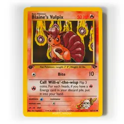 Pokemon - Blaine's Vulpix - 1st Edition - Non Holo - 66/132 - Gym Challenge - Image 1