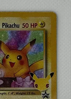 Pokemon TCG Birthday Pikachu Holo Rare Celebrations Card Mint Condition - Image 4