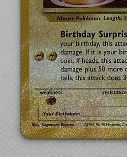 Pokemon TCG Birthday Pikachu Holo Rare Celebrations Card Mint Condition - Image 5