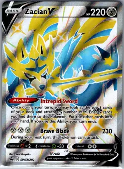 Zacian V (Shiny) - SWSH292 SWSH: Sword & Shield Promo Cards - Pokemon Card - NM - Image 1