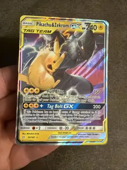 Pokemon Pikachu & Zekrom GX 33/181 SM-Team Up Ultra Rare Foil 240HP Card - Image 5