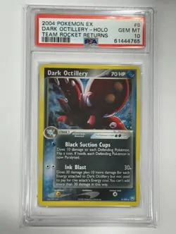 2004 Pokemon EX Team Rocket Returns - Dark Octillery Holo #8 PSA 10 GEM MT - Image 1