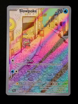 Pokemon Scarlet & Violet Base Set Slowpoke Illustration Rare 204/198 NM/M Holo - Image 1