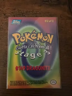 Dragonite #149 E12 of 12 Topps Blue Label Non Holo Pokemon 1999 - Image 2