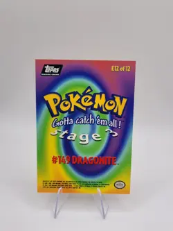 Pokemon Topps Dragonite Blue Label 1999 149 E12 of 12 Non Holo - Image 2