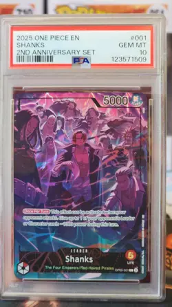 Shanks OP09-001 L Alt - 2nd Anniversary Set - One Piece Eng PSA 10 - Image 1
