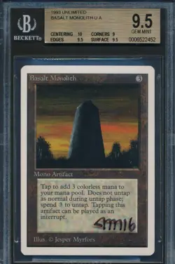 Unlimited Basalt Monolith BGS 9.5 Graded Magic MTG (2452) - Image 1