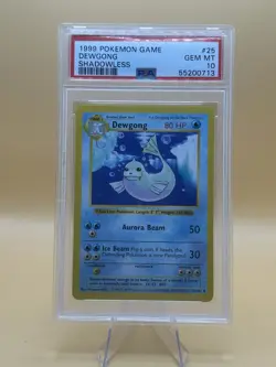 1999 Pokemon Shadowless Base Set Dewgong #25 PSA 10 - Image 1