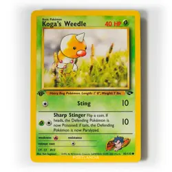 Pokemon - Koga's Weedle - 1st Edition - Non Holo - 82/132 - Gym Challenge - Image 1