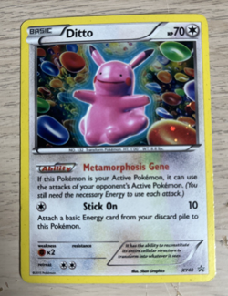 Pokemon Ditto Black Star Promo XY40 Holo Moderate Play - Image 1