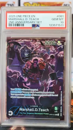 Marshall D.Teach OP09-081 L Alt - 2nd Anniversary Set - One Piece English PSA 10 - Image 1
