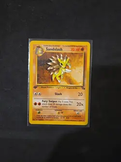 Pokemon TCG Sandslash Fossil, 1st Edition Uncommon Card 41/62 MINT - Image 1