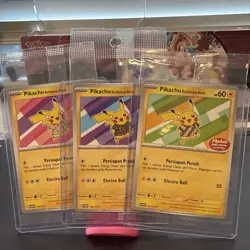 Pokemon Pikachu Batik Indonesian Promo Set SV-P 101 154 190 NM Rare - Image 1