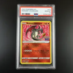 PSA 10 Radiant Charizard 011/078 Pokemon Go Holo Graded Pokemon Card - Image 1