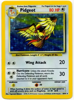 Pokemon - Jungle Holo Pidgeot 08/64 NO SYMBOL ERROR LP - Image 1