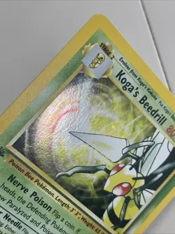 Pokemon TCG Koga's Beedrill Gym Challenge Holo Rare First Edition 9/132 - Image 3