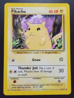 Pokemon TCG 1999-2000 Base Set “4th Print” Pikachu 58/108 - Image 1