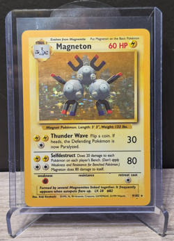 Magneton 91/102 Pokemon TCG 1999 Base Set Holo Rare English Vintage - Image 1