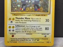 Magneton 91/102 Pokemon TCG 1999 Base Set Holo Rare English Vintage - Image 4
