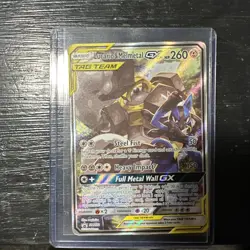 Pokemon Sun and Moon LUCARIO & MELMETAL GX Tag Team Alt Art Promo #SM192 LP- MP - Image 1