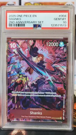 Shanks OP09-004 SR Alt - 2nd Anniversary Set - One Piece English PSA 10 - Image 1