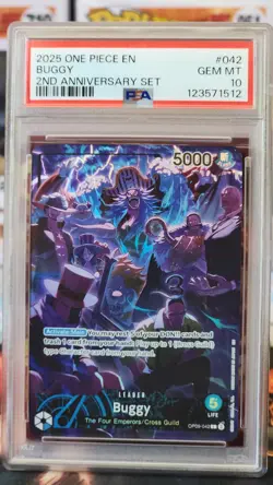 Buggy OP09-042 L Alt - 2nd Anniversary Set - One Piece English PSA 10 - Image 1